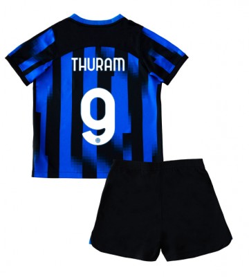 Inter Milan Marcus Thuram #9 Replika Babytøj Hjemmebanesæt Børn 2023-24 Kortærmet (+ Korte bukser)